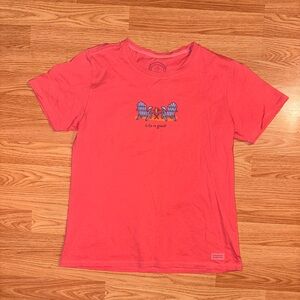 Life Is Good Women's Pink Short Sleeve Tee